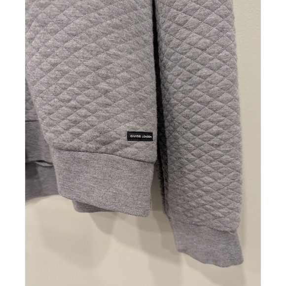 Guide London Grey Quilted Texture Crew Sweatshirt Size Large - Picture 2 of 7